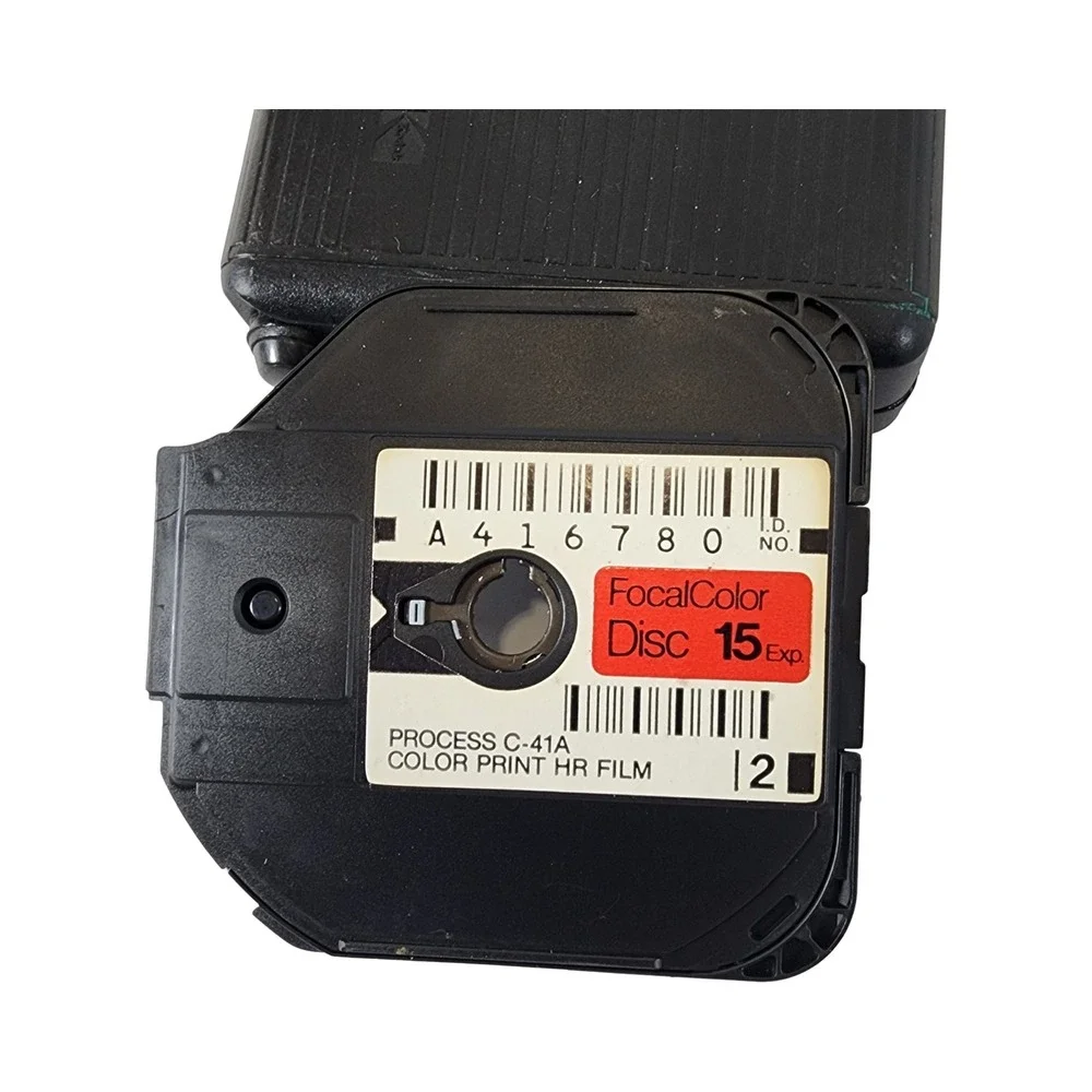 Kodak Disc 6000 Vintage Film Camera Black with Wrist Strap and Film Cartridge‎